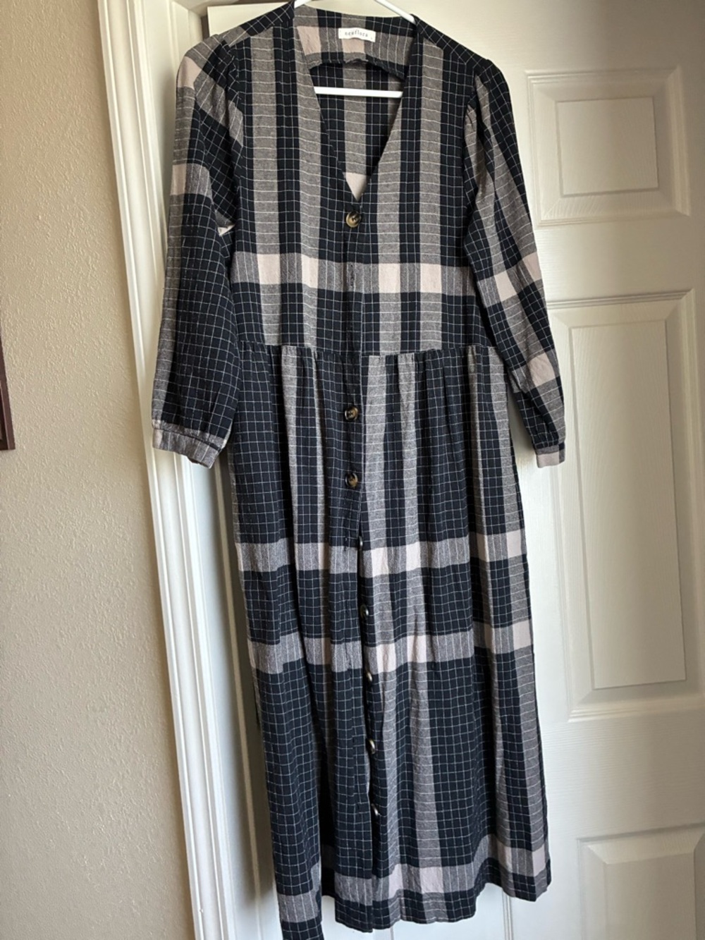 Neuflora Plaid 100% cotton dress